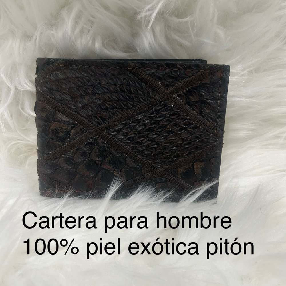 Exotic Python Leather Wallet NWT - image 1